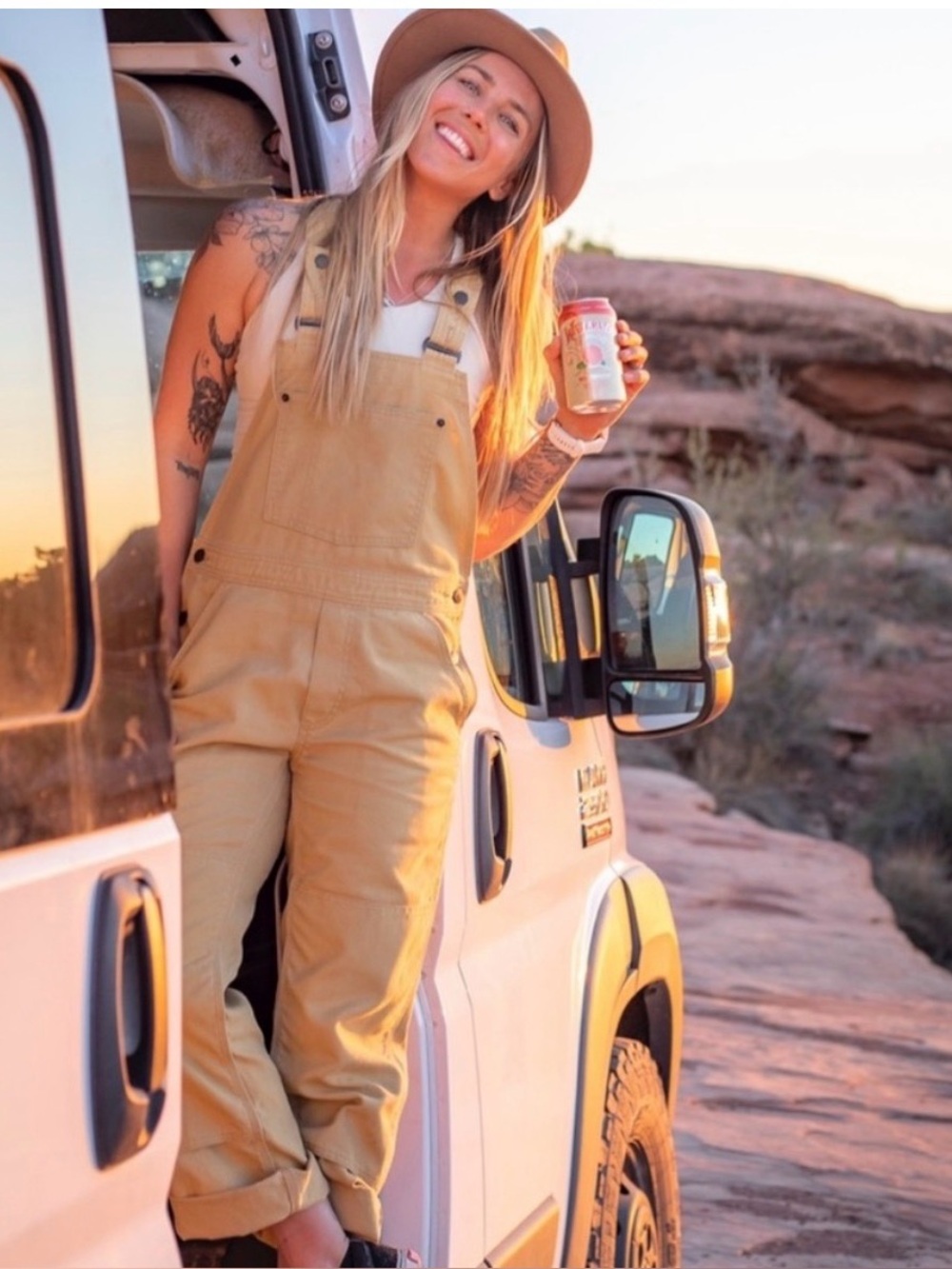 Patagonia women’s worn wear hemp overalls umber brown